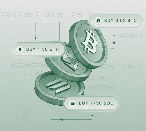 Crypto coins illustration