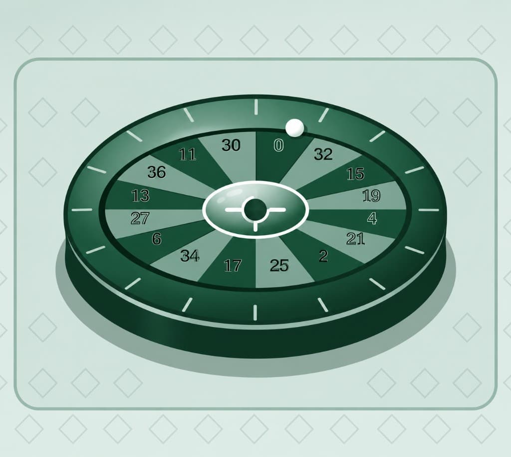 Gaming roulette wheel illustration
